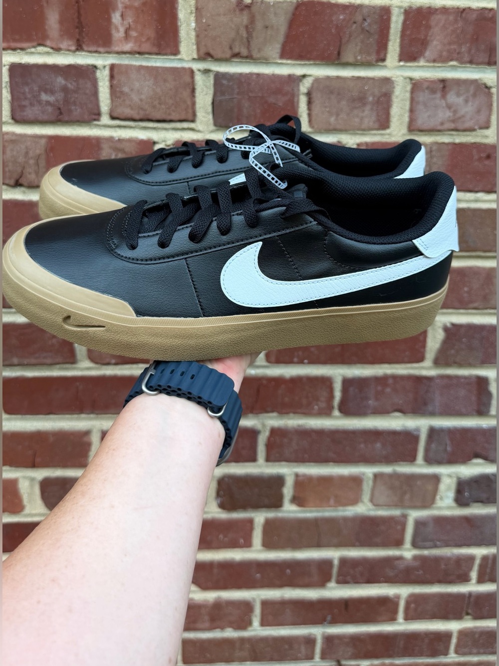 Nike - Court Shot in Black, White, & Gum  - M:9.5 - NWOB/NWOT